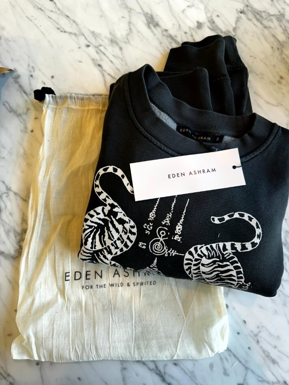 NWT - Eden Ashram - Sak Yant Suea Koo (Twin Tigers) Premium Sweatshirt - Small - Picture 4 of 10